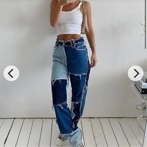 Patched Jeans